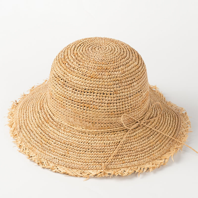 Ropehand-crocheted Raffia Fisherman Hat