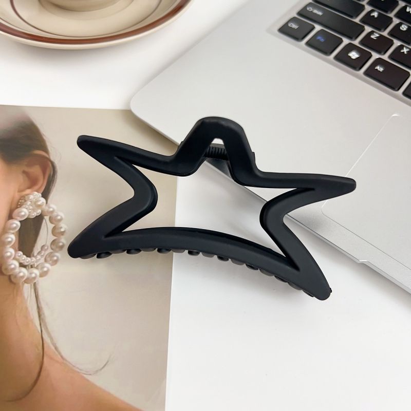 Star Shaped Cute Matte Plastic Claw Clip