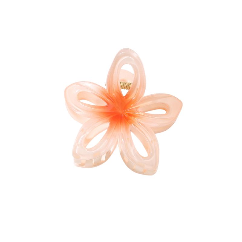 Half Transparent Shiny Effect Plastic Hair Clip