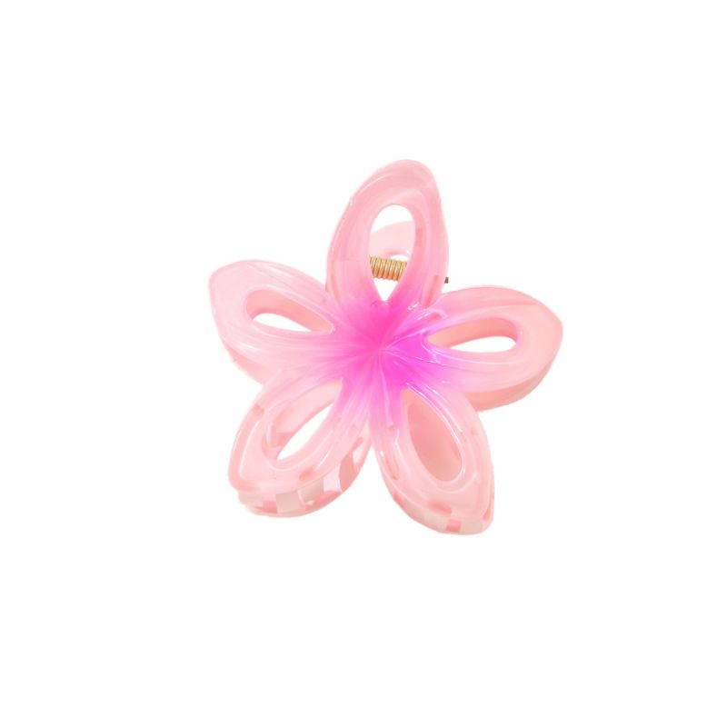 Half Transparent Shiny Effect Plastic Hair Clip