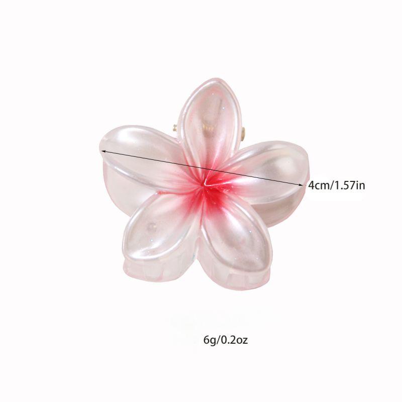 Holo Effect Shiny Plastic Flower Hair Clip