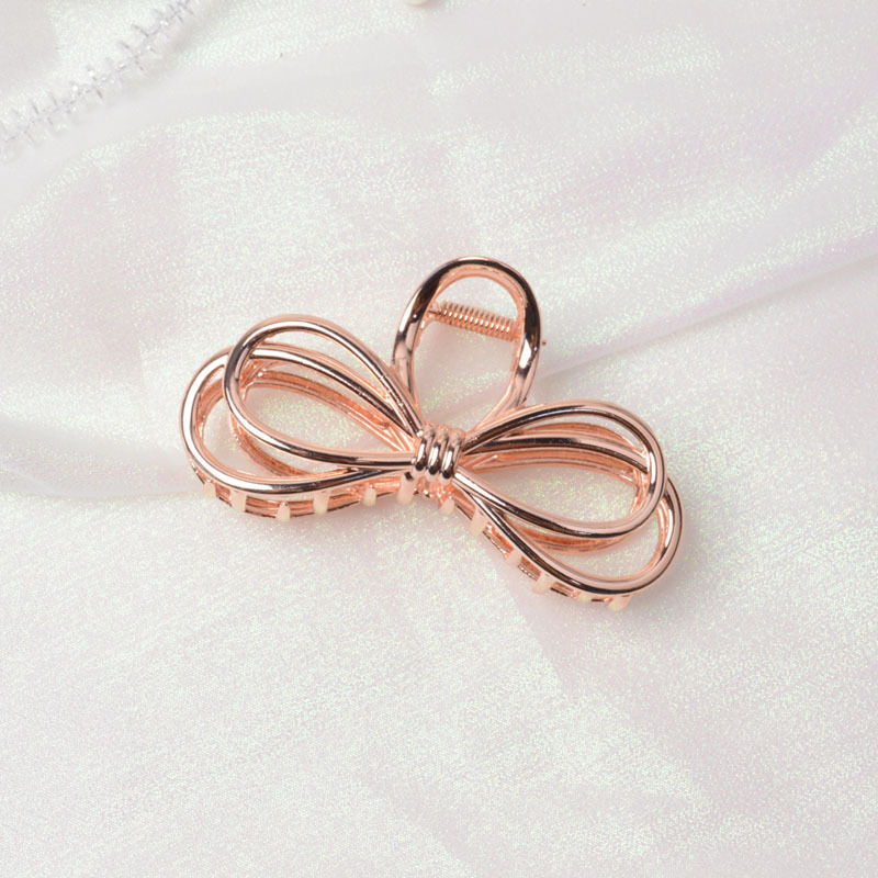 Bowknot Gold Silver Big Hair Claw Clips