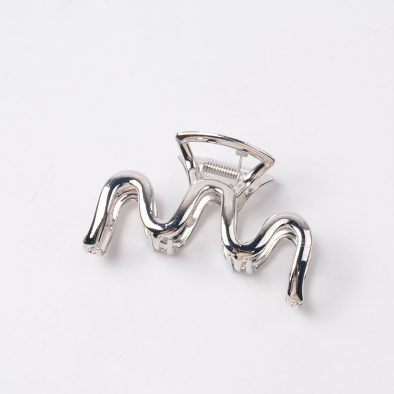 Wave Shaped Middle Size Hair Claw Clips