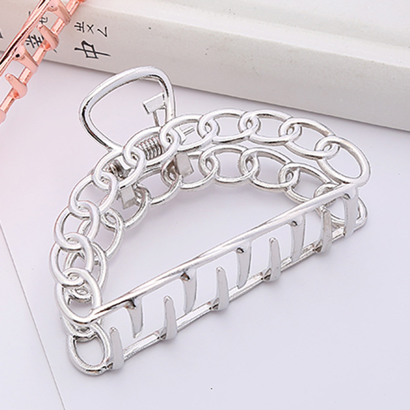 Vintage Chain Square Alloy Hair Claw Clips