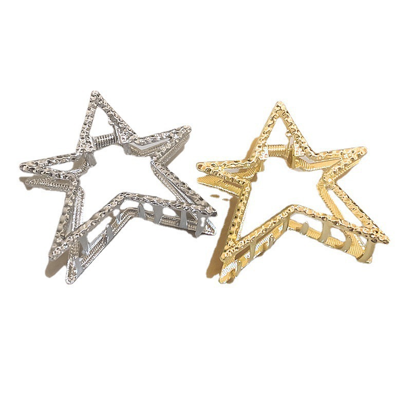 Alloy Hollow Five-pointed Star Hair Claw Clip