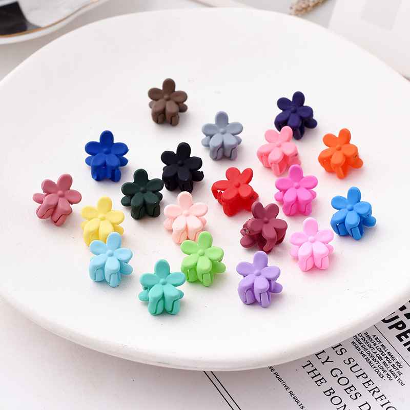 Small Flower Matt Plastic Claw Clip