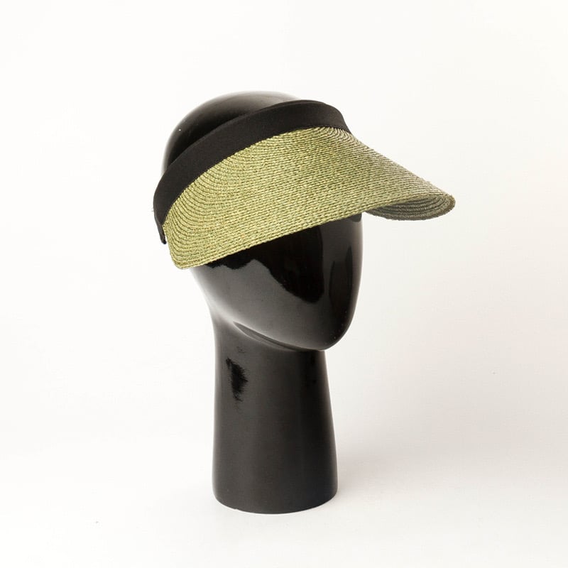 Slide-on Visor Hat With Black Band Cap