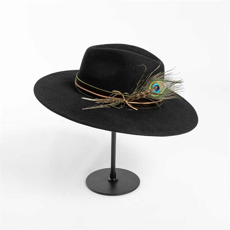 Western Felt Hat  With Real Feather