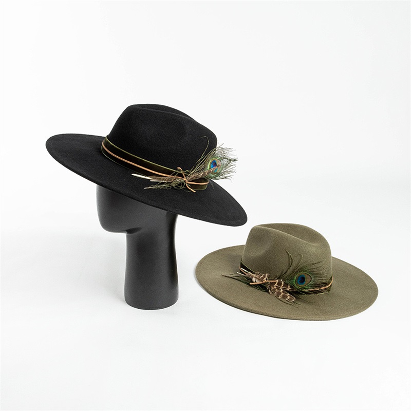 Western Felt Hat  With Real Feather