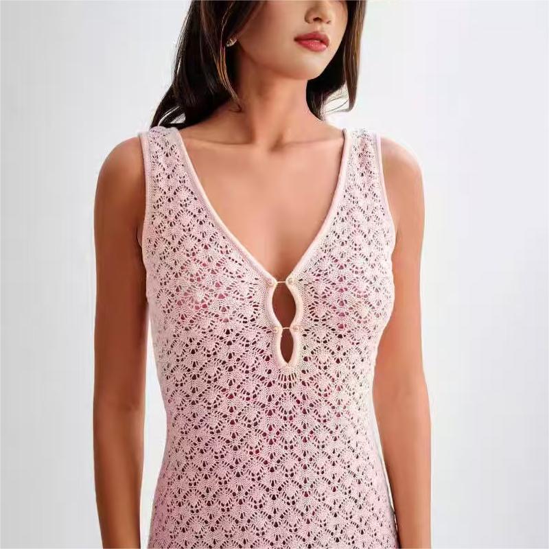 Fashion Women V Neck Long Beachwear