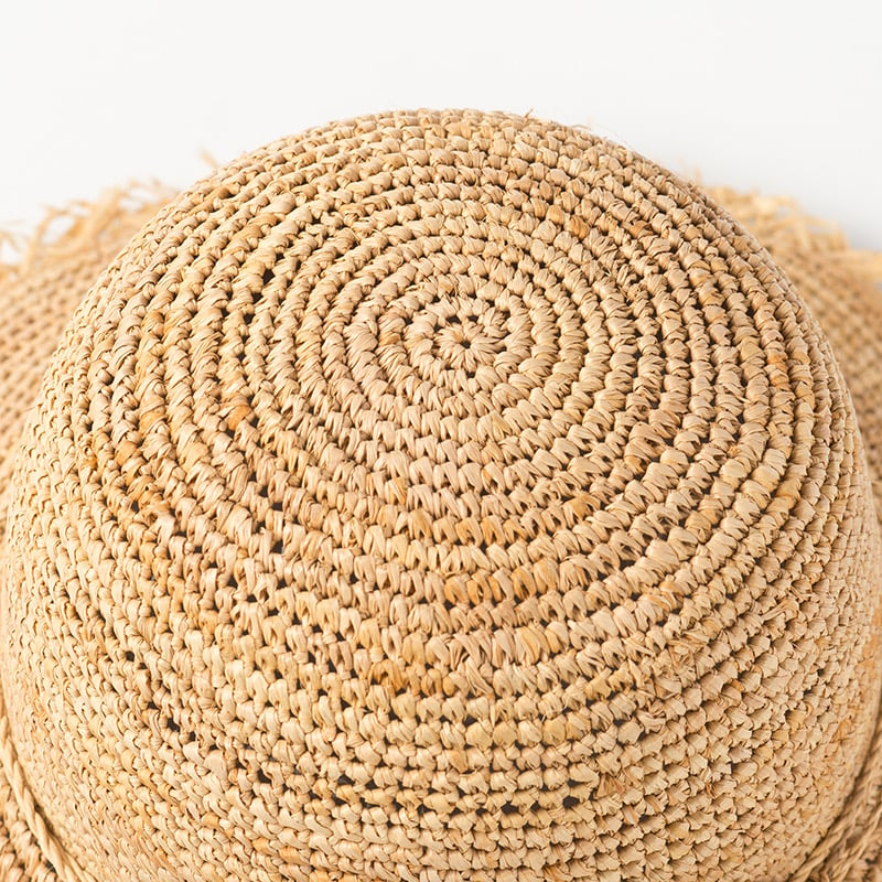 Ropehand-crocheted Raffia Fisherman Hat