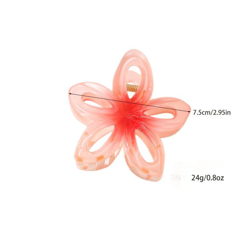 Half Transparent Shiny Effect Plastic Hair Clip