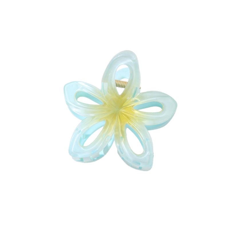 Half Transparent Shiny Effect Plastic Hair Clip