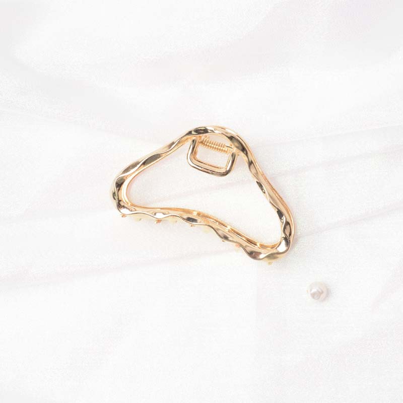 Triangle Shaped Gold Silver Hair Claw Clips