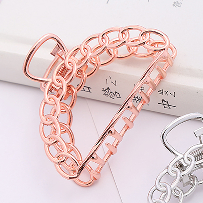 Vintage Chain Square Alloy Hair Claw Clips