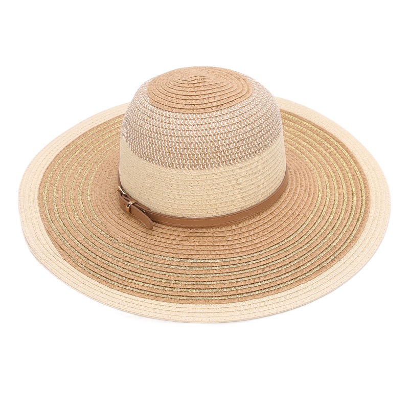 Wide Round With Belt Embilishment Sun Hat