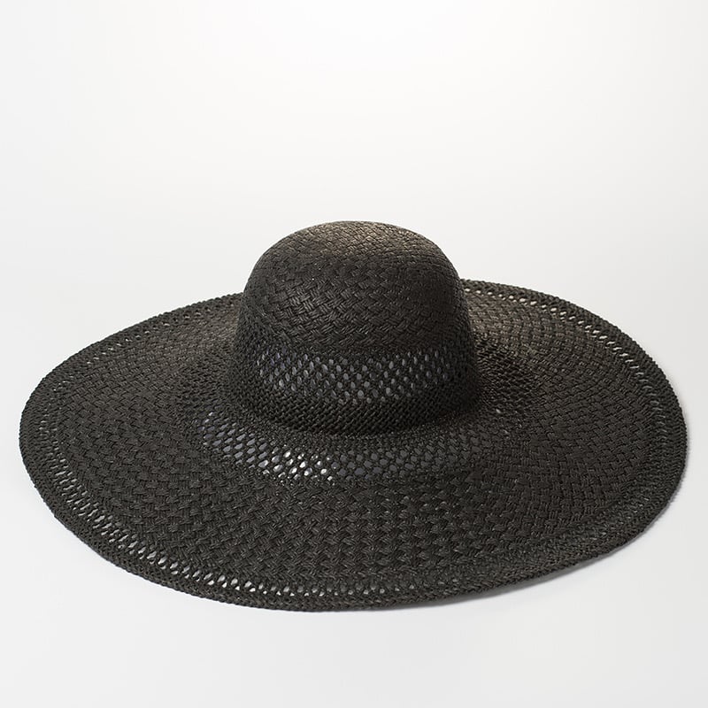 Black Large Hollow Dome Hat