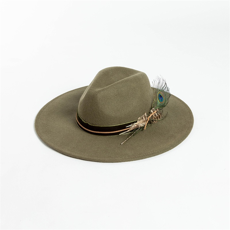 Western Felt Hat  With Real Feather