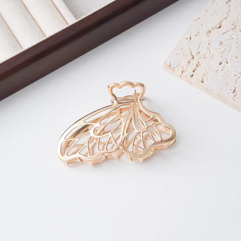 Gold Silver Plated Butterfly Claw Clip 8cm