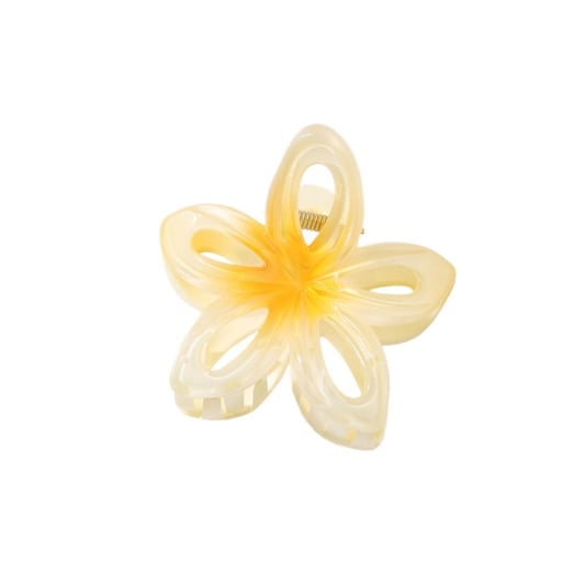 Half Transparent Shiny Effect Plastic Hair Clip