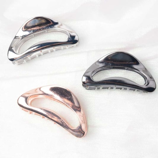 Big D Shaped 12.5cm Metal Hair Claw Clips