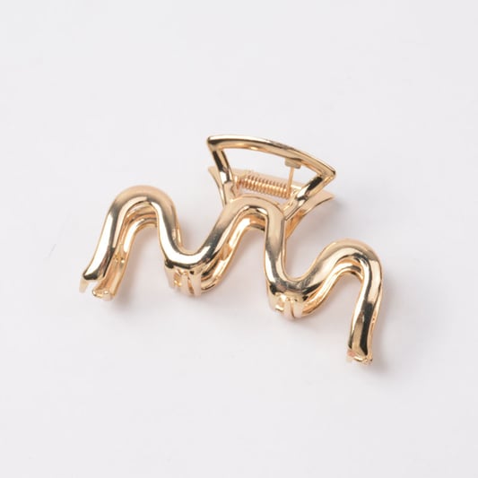 Wave Shaped Middle Size Hair Claw Clips