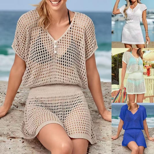 Crochet Coverup Women Beachwear